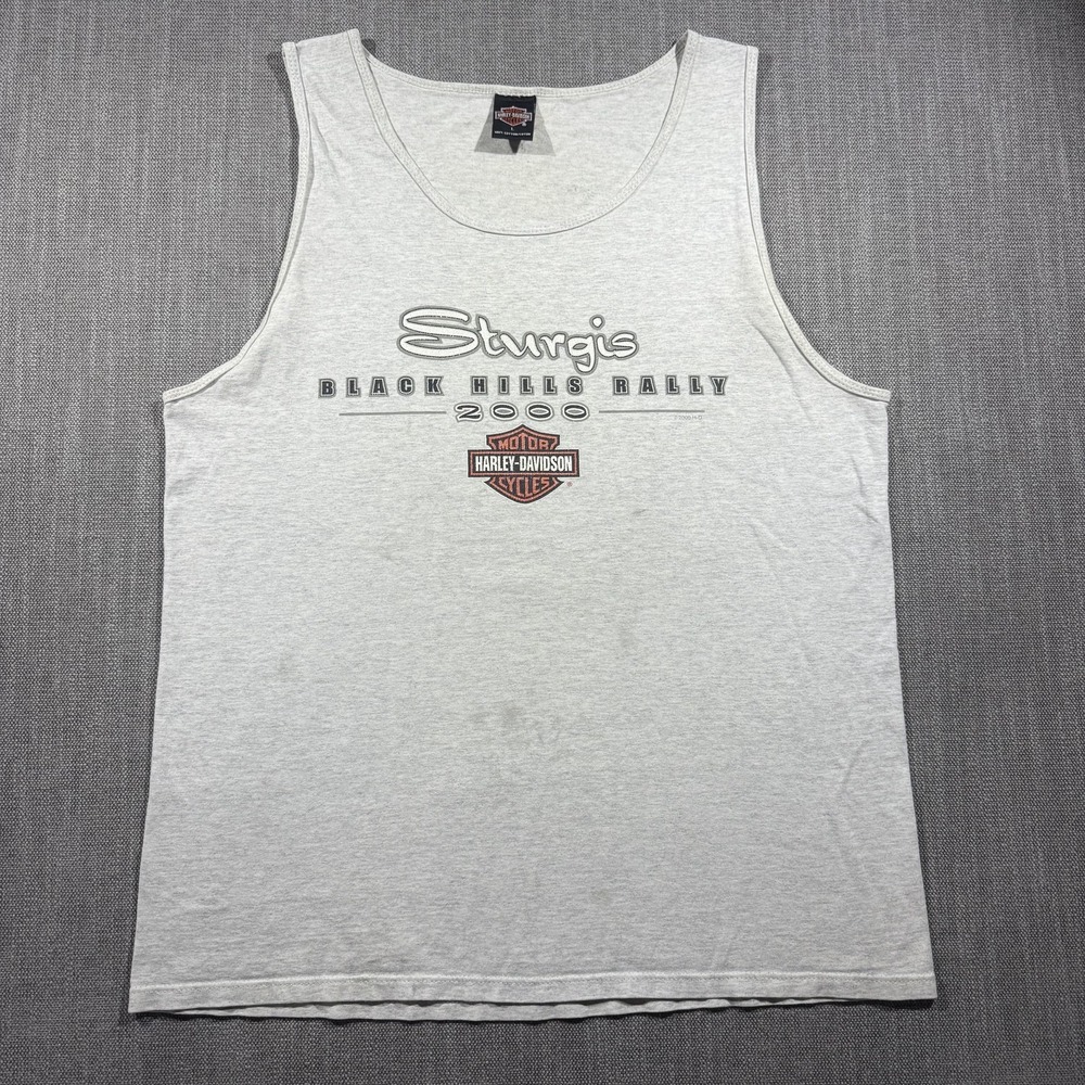 Vintage Harley-Davidson Shirt Mens Large Sturgis Black Hills‎ Rally 2000 Tank